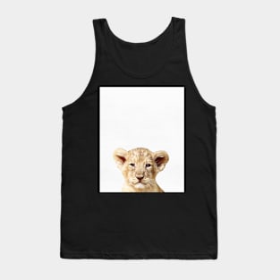 Baby Lion, Nursery, Animal, Kids room, Modern art, Wall decor Tank Top